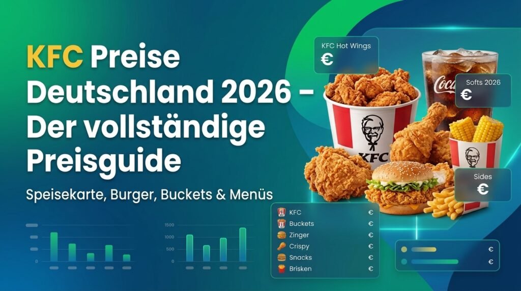 KFC Preise Deutschland 2026 – Speisekarte, Burger, Buckets & Menüs